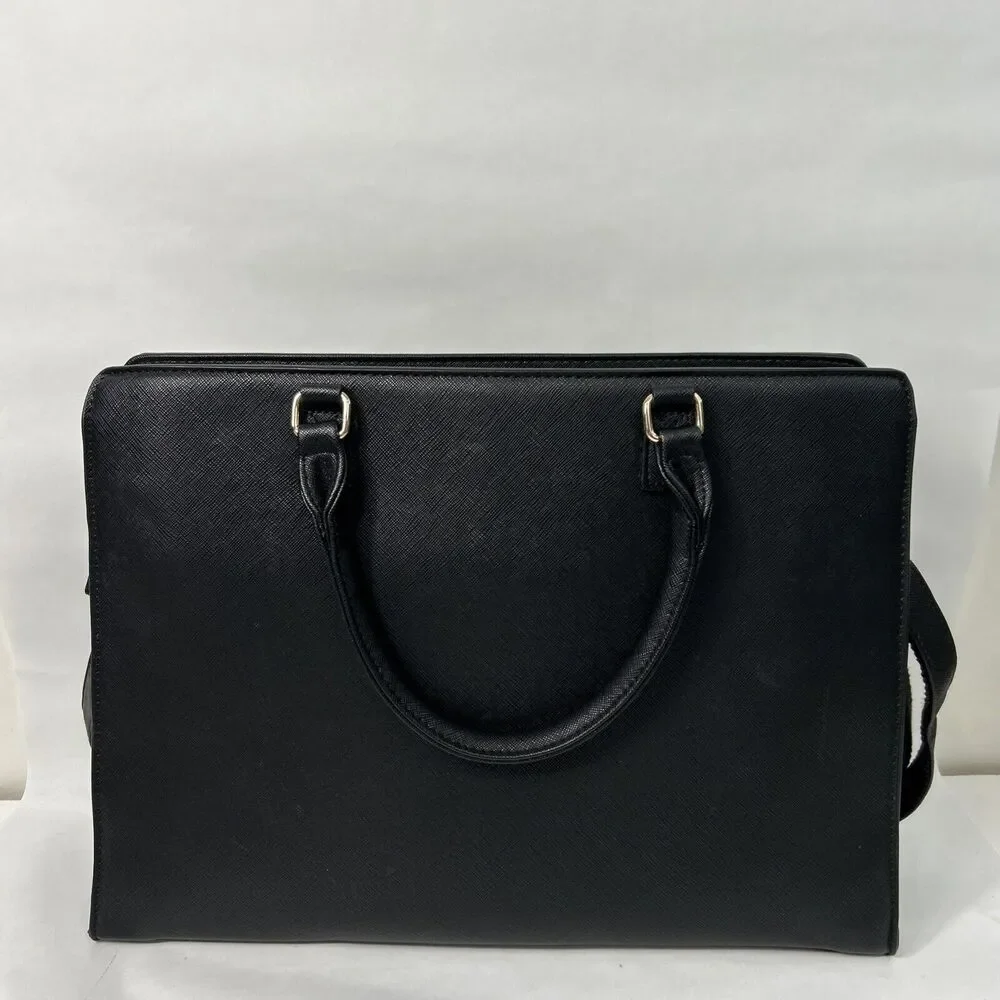 Laptop Satchel Bag Women 15.6 Inch Black Briefcase Shoulder Crossbody Travel